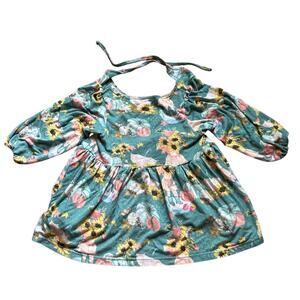 Tiny Roots Tiny Revival Toddler Dress Pumpkins Sunflowers Girls 18-24 Months